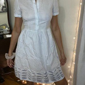 Saks Fith Avenue Collect6ion short sleeve poplin dress